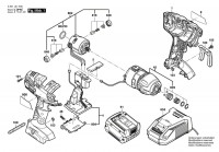 Bosch 3 601 JA1 900 Gdr 14,4 V-Li Mf Impact Wrench 14.4 V / Eu Spare Parts